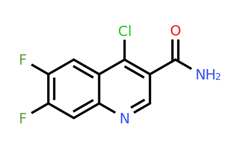 CAS 1049677-60-2 | 4-Chloro-6,7-difluoroquinoline-3-carboxamide