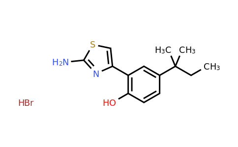 CAS 1049739-55-0 | 2-(2-Aminothiazol-4-yl)-4-(tert-pentyl)phenol hydrobromide