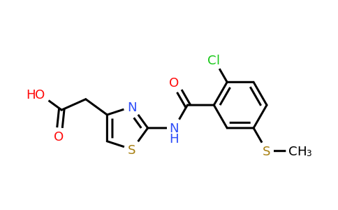 CAS 1049997-22-9 | 2-{2-[2-chloro-5-(methylsulfanyl)benzamido]-1,3-thiazol-4-yl}acetic acid