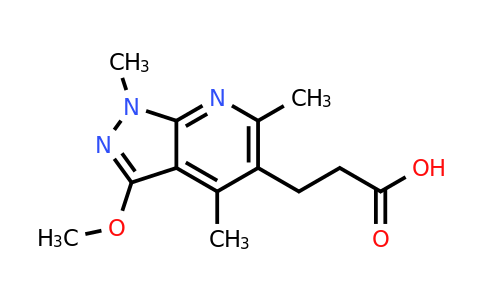 CAS 1050911-20-0 | 3-{3-methoxy-1,4,6-trimethyl-1H-pyrazolo[3,4-b]pyridin-5-yl}propanoic acid