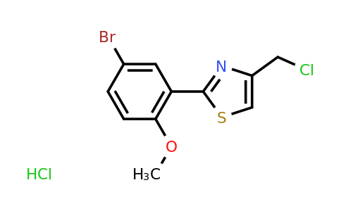 CAS 1052530-78-5 | 2-(5-bromo-2-methoxyphenyl)-4-(chloromethyl)-1,3-thiazole hydrochloride