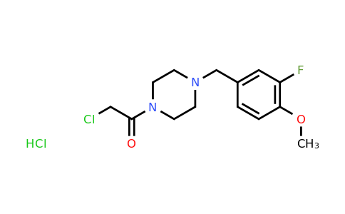 CAS 1052542-98-9 | 2-chloro-1-{4-[(3-fluoro-4-methoxyphenyl)methyl]piperazin-1-yl}ethan-1-one hydrochloride