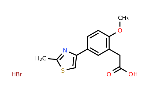 CAS 1052552-14-3 | 2-[2-methoxy-5-(2-methyl-1,3-thiazol-4-yl)phenyl]acetic acid hydrobromide