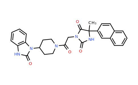 CAS 1052587-88-8 | 5-methyl-5-(naphthalen-2-yl)-3-{2-oxo-2-[4-(2-oxo-2,3-dihydro-1H-1,3-benzodiazol-1-yl)piperidin-1-yl]ethyl}imidazolidine-2,4-dione