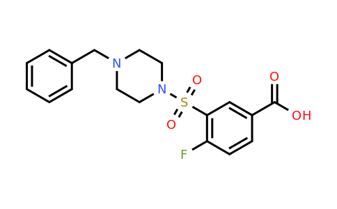 CAS 1054112-12-7 | 3-[(4-Benzylpiperazin-1-yl)sulfonyl]-4-fluorobenzoic acid