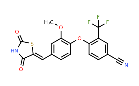CAS 1055361-35-7 | 4-(4-((2,4-Dioxothiazolidin-5-ylidene)methyl)-2-methoxyphenoxy)-3-(trifluoromethyl)benzonitrile