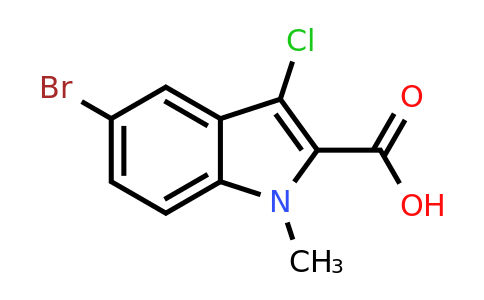 CAS 1057404-45-1 | 5-Bromo-3-chloro-1-methyl-1H-indole-2-carboxylic acid