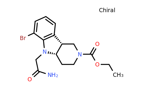 CAS 1059630-09-9 | ethyl (4aS,9bR)-6-bromo-5-(carbamoylmethyl)-1H,2H,3H,4H,4aH,5H,9bH-pyrido[4,3-b]indole-2-carboxylate
