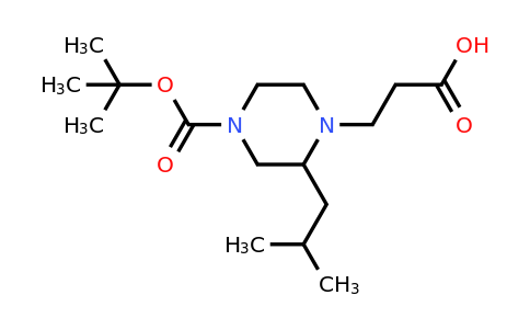 CAS 1060814-06-3 | 3-(4-(Tert-butoxycarbonyl)-2-isobutylpiperazin-1-YL)propanoic acid