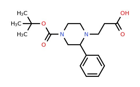 CAS 1060814-13-2 | 3-(4-(Tert-butoxycarbonyl)-2-phenylpiperazin-1-YL)propanoic acid