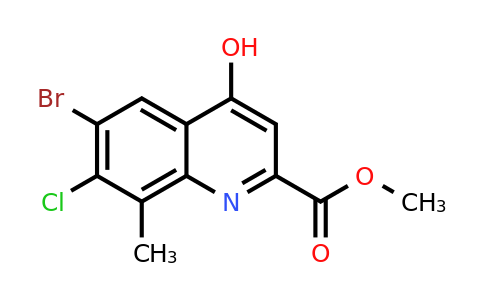 CAS 1065074-46-5 | Methyl 6-bromo-7-chloro-4-hydroxy-8-methylquinoline-2-carboxylate