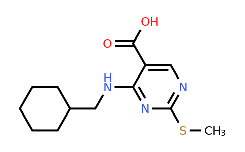 CAS 1065075-52-6 | 4-((Cyclohexylmethyl)amino)-2-(methylthio)pyrimidine-5-carboxylic acid