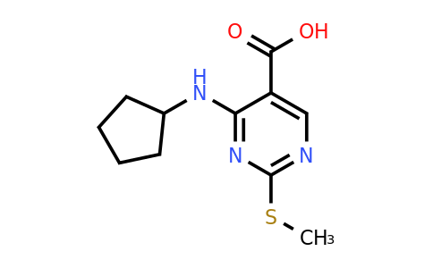 CAS 1065075-68-4 | 4-(Cyclopentylamino)-2-(methylthio)pyrimidine-5-carboxylic acid