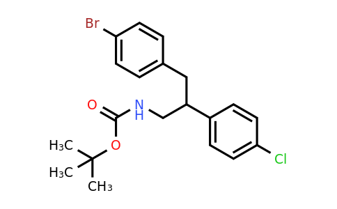 CAS 1065075-71-9 | tert-Butyl (3-(4-bromophenyl)-2-(4-chlorophenyl)propyl)carbamate