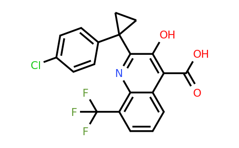 CAS 1067186-56-4 | 2-(1-(4-Chlorophenyl)cyclopropyl)-3-hydroxy-8-(trifluoromethyl)quinoline-4-carboxylic acid