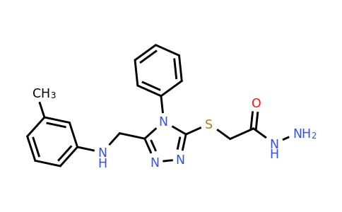 CAS 1071296-49-5 | 2-((4-Phenyl-5-((m-tolylamino)methyl)-4H-1,2,4-triazol-3-yl)thio)acetohydrazide