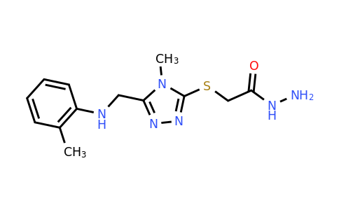 CAS 1071400-69-5 | 2-((4-Methyl-5-((o-tolylamino)methyl)-4H-1,2,4-triazol-3-yl)thio)acetohydrazide