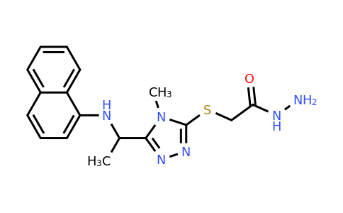 2-((4-Methyl-5-(1-(naphthalen-1-ylamino)ethyl)-4H-1,2,4-triazol-3-yl)thio)acetohydrazide