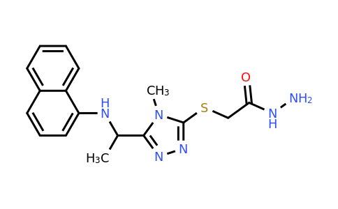 CAS 1071400-76-4 | 2-((4-Methyl-5-(1-(naphthalen-1-ylamino)ethyl)-4H-1,2,4-triazol-3-yl)thio)acetohydrazide