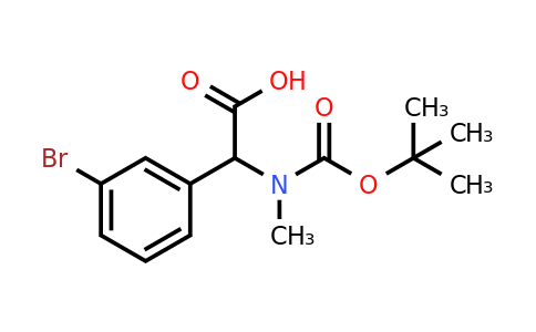 CAS 1071454-65-3 | 2-(3-bromophenyl)-2-((tert-butoxycarbonyl)(methyl)amino)acetic acid