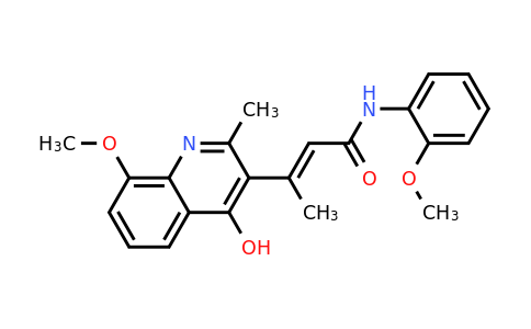 CAS 1072944-93-4 | (E)-3-(4-Hydroxy-8-methoxy-2-methylquinolin-3-yl)-N-(2-methoxyphenyl)but-2-enamide