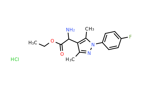 CAS 1078161-73-5 | Ethyl 2-amino-2-[1-(4-fluorophenyl)-3,5-dimethyl-1H-pyrazol-4-yl]acetate hydrochloride