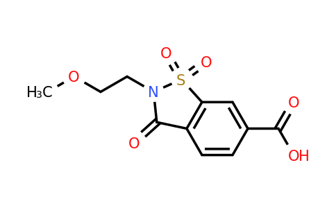 CAS 1082395-50-3 | 2-(2-Methoxyethyl)-1,1,3-trioxo-2,3-dihydro-1,2-benzothiazole-6-carboxylic acid