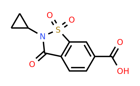 CAS 1082558-21-1 | 2-Cyclopropyl-1,1,3-trioxo-2,3-dihydro-1,2-benzothiazole-6-carboxylic acid