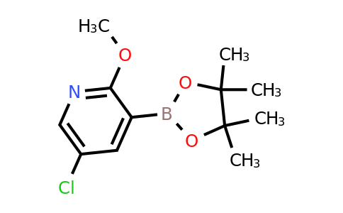 CAS 1083168-96-0 | 5-Chloro-2-methoxy-3-(4,4,5,5-tetramethyl-1,3,2-dioxaborolan-2-YL)pyridine