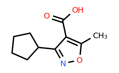 CAS 1083369-20-3 | 3-Cyclopentyl-5-methyl-1,2-oxazole-4-carboxylic acid