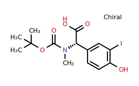 CAS 1086703-05-0 | (S)-2-((tert-butoxycarbonyl)(methyl)amino)-2-(4-hydroxy-3-iodophenyl)acetic acid