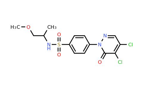 CAS 1090393-42-2 | 4-(4,5-Dichloro-6-oxo-1,6-dihydropyridazin-1-yl)-N-(1-methoxypropan-2-yl)benzene-1-sulfonamide