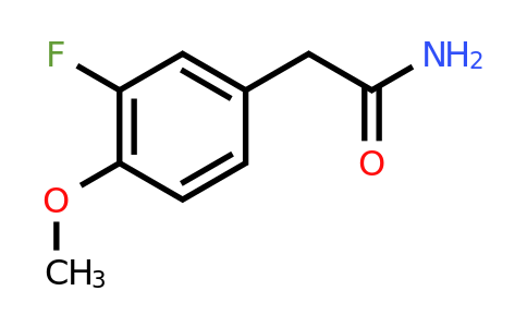 CAS 1090910-56-7 | 2-(3-Fluoro-4-methoxyphenyl)acetamide