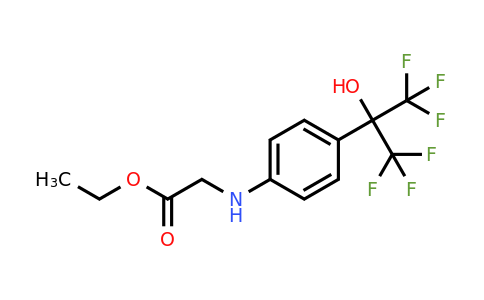 CAS 1092460-58-6 | Ethyl 2-((4-(1,1,1,3,3,3-hexafluoro-2-hydroxypropan-2-yl)phenyl)amino)acetate