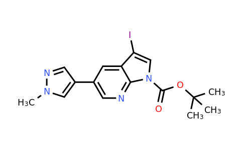CAS 1093676-94-8 | tert-butyl 3-iodo-5-(1-methyl-1H-pyrazol-4-yl)-1H-pyrrolo[2,3-b]pyridine-1-carboxylate