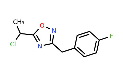 5-(1-chloroethyl)-3-[(4-fluorophenyl)methyl]-1,2,4-oxadiazole
