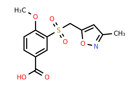 CAS 1094326-11-0 | 4-Methoxy-3-[(3-methyl-1,2-oxazol-5-yl)methanesulfonyl]benzoic acid