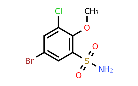 CAS 1094562-60-3 | 5-Bromo-3-chloro-2-methoxybenzene-1-sulfonamide