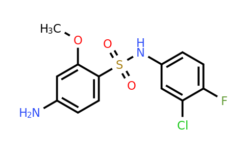 CAS 1095012-62-6 | 4-Amino-N-(3-chloro-4-fluorophenyl)-2-methoxybenzene-1-sulfonamide