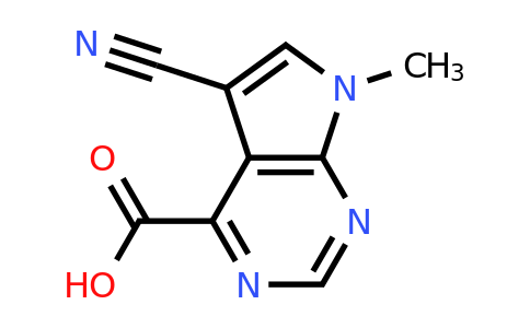 5-cyano-7-methyl-7H-pyrrolo[2,3-d]pyrimidine-4-carboxylic acid