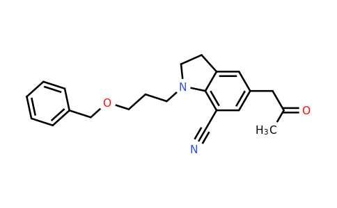 CAS 1096141-50-2 | 1-[3-(benzyloxy)propyl]-5-(2-oxopropyl)-2,3-dihydro-1H-indole-7-carbonitrile