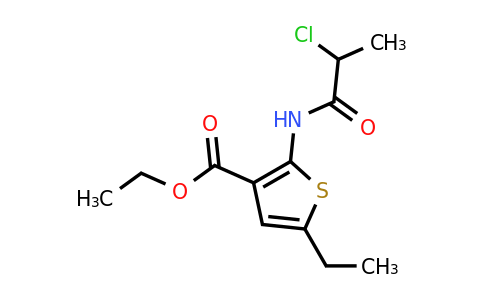 CAS 1097782-77-8 | Ethyl 2-(2-chloropropanamido)-5-ethylthiophene-3-carboxylate