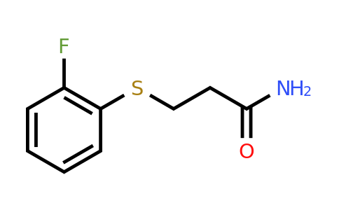 CAS 1097789-62-2 | 3-[(2-Fluorophenyl)sulfanyl]propanamide