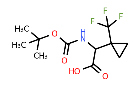CAS 1098188-08-9 | 2-((tert-Butoxycarbonyl)amino)-2-(1-(trifluoromethyl)cyclopropyl)acetic acid