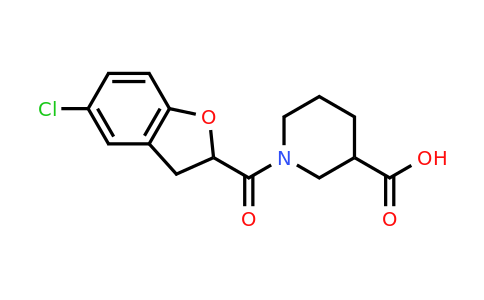 CAS 1098369-17-5 | 1-(5-Chloro-2,3-dihydro-1-benzofuran-2-carbonyl)piperidine-3-carboxylic acid