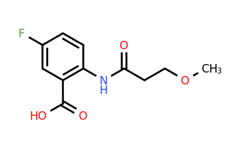 CAS 1099091-63-0 | 5-Fluoro-2-(3-methoxypropanamido)benzoic acid