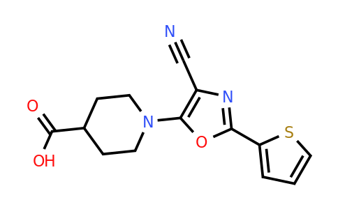 CAS 1105195-76-3 | 1-[4-Cyano-2-(2-thienyl)-1,3-oxazol-5-yl]piperidine-4-carboxylic acid