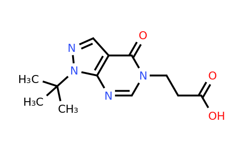 CAS 1105196-70-0 | 3-(1-tert-butyl-4-oxo-pyrazolo[3,4-d]pyrimidin-5-yl)propanoic acid
