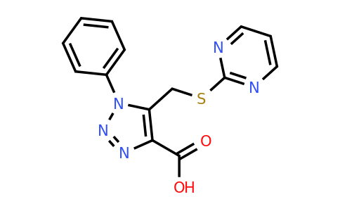 CAS 1105198-52-4 | 1-Phenyl-5-((pyrimidin-2-ylthio)methyl)-1H-1,2,3-triazole-4-carboxylic acid