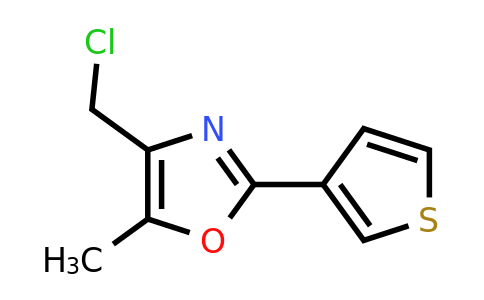 CAS 1107663-77-3 | 4-(Chloromethyl)-5-methyl-2-(thiophen-3-yl)-1,3-oxazole